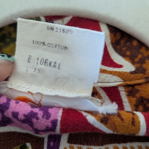 Vintage 60s Mens Hawaiian Zip Up Collared Top by Iolani Hawaii - Picture 6 of 8